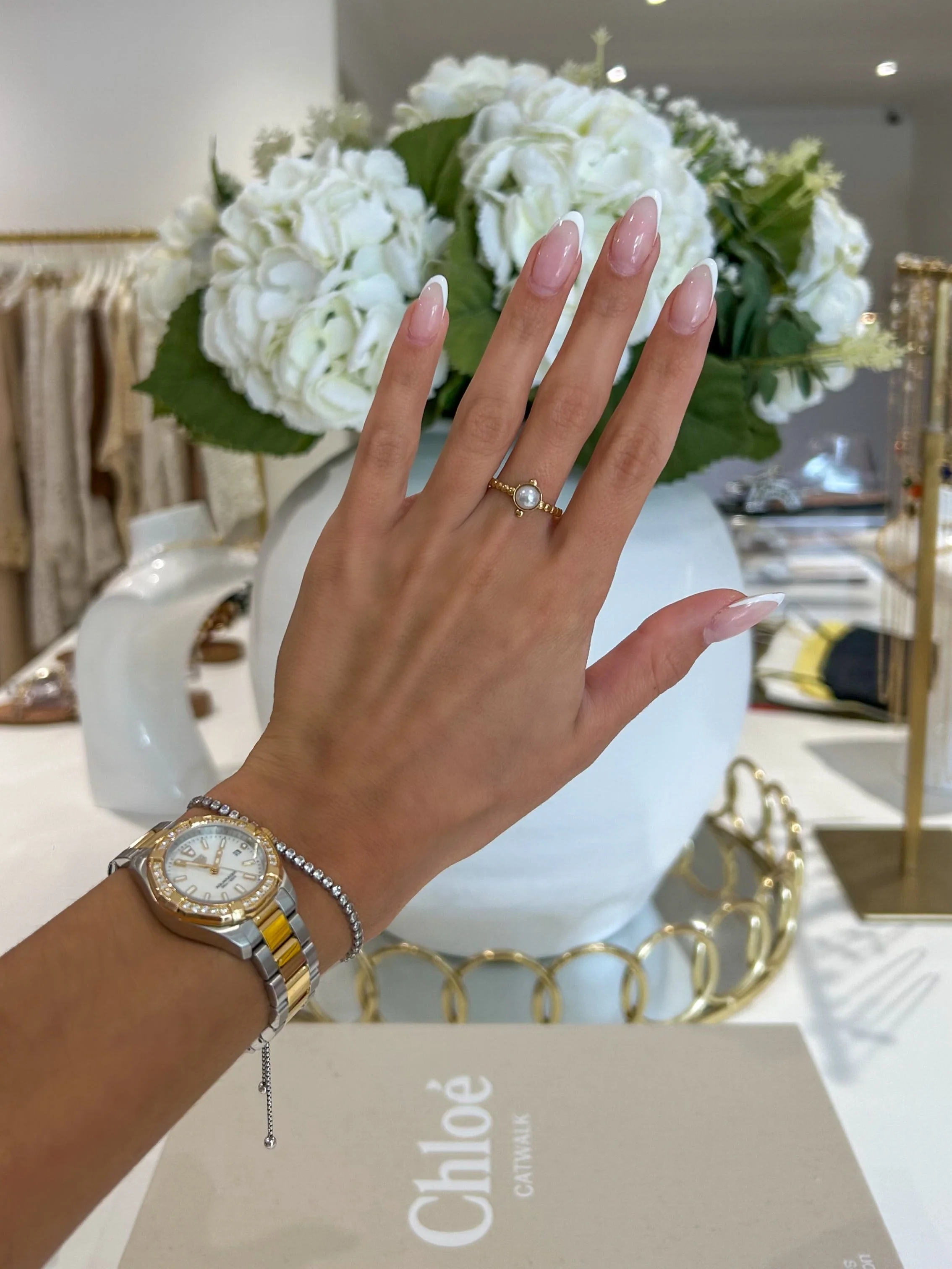 Gold Pearl Ring (19 Styles)