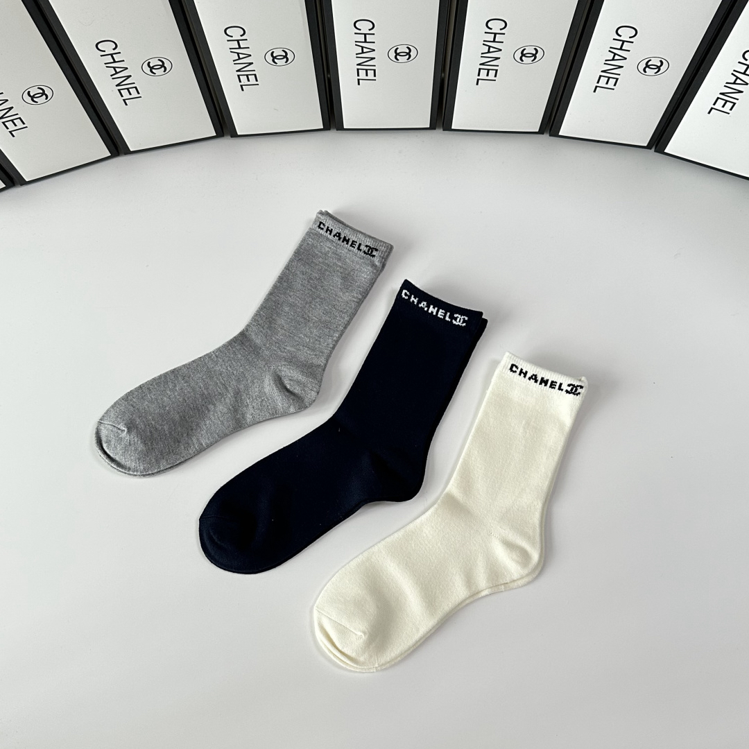 [TOP] CHANEL Socks - 3 Pieces as a Set - 711 Luxury