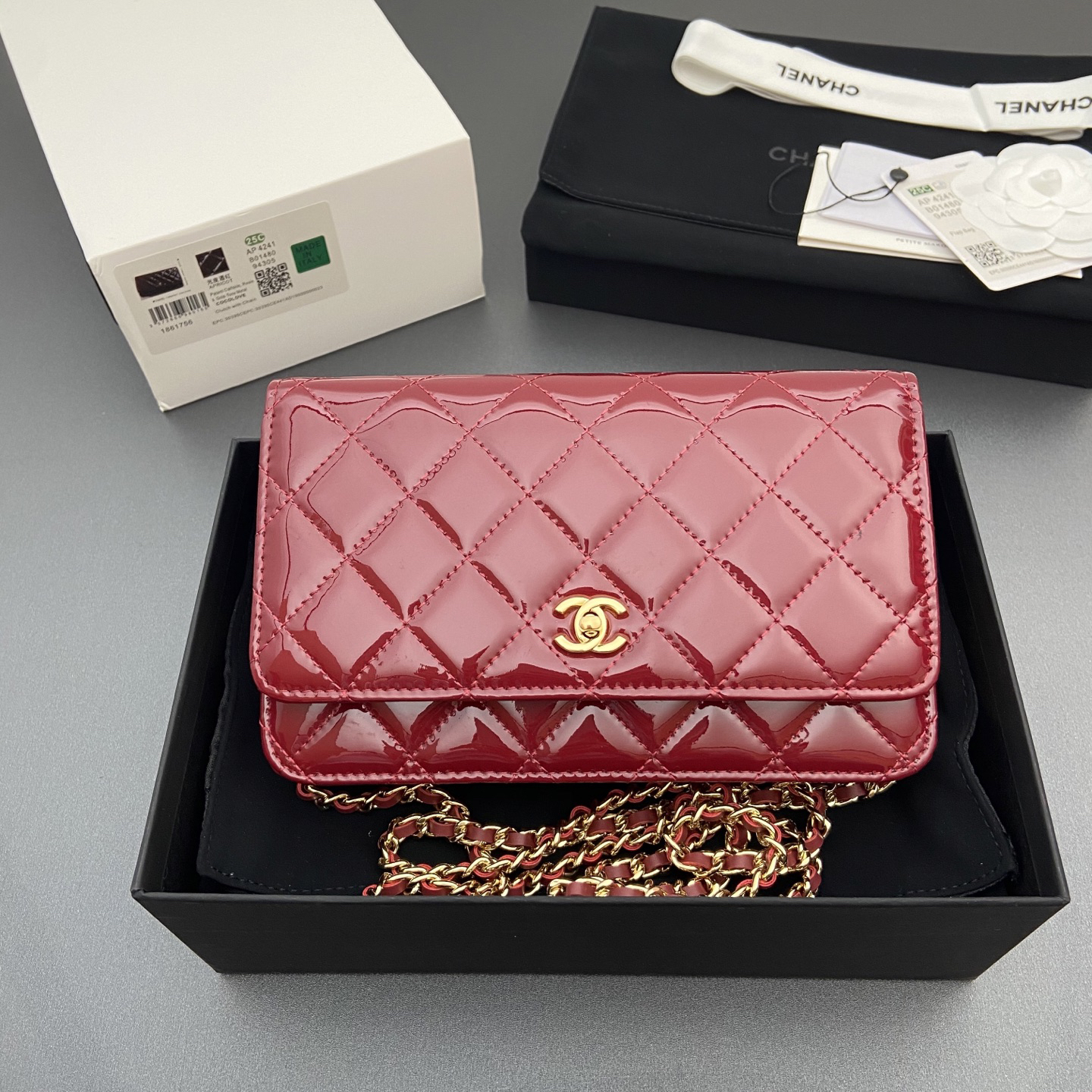 [TOP] CHANEL Woc Bag  20-13-3.5cm - Claret