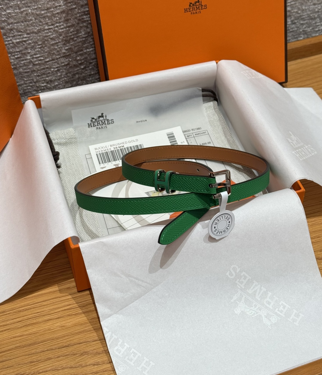Designer Belt Hermès Pop H 15 Eposom Calfskin Belt 15mm #393248 View 2 | Nigo Office