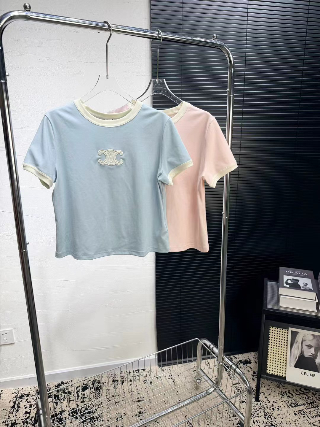 [TOP] CELINE T-shirt -Blue