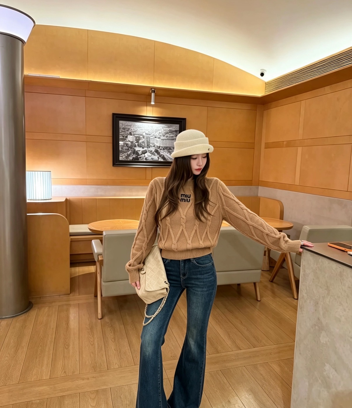 [TOP] Miu Miu Embroidered Letter Necklaces With Knitted Long Sleeves - 4 Colors - 711 Luxury