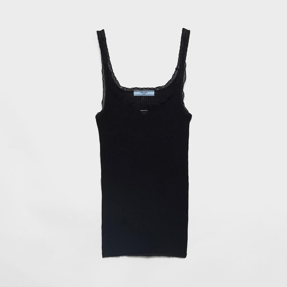 PRADA Ribbed Cotton Top #381193