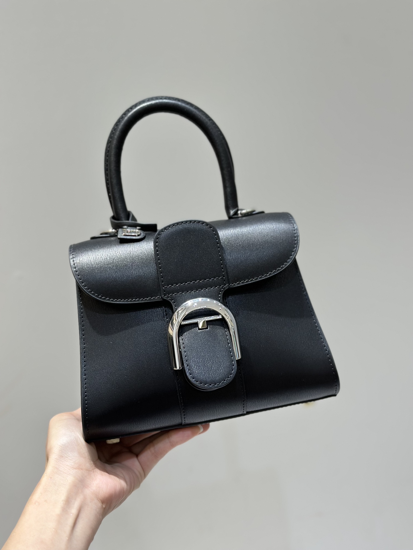 [TOP] Delvaux Brillant Bag Box Leather 20cm - Black - 711 Luxury