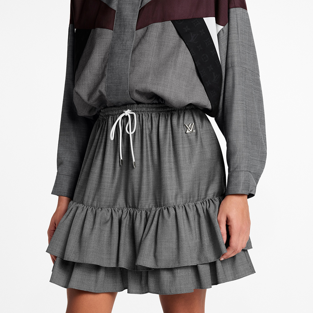 LOUIS VUITTON Ruffle Hem Skirt #378187