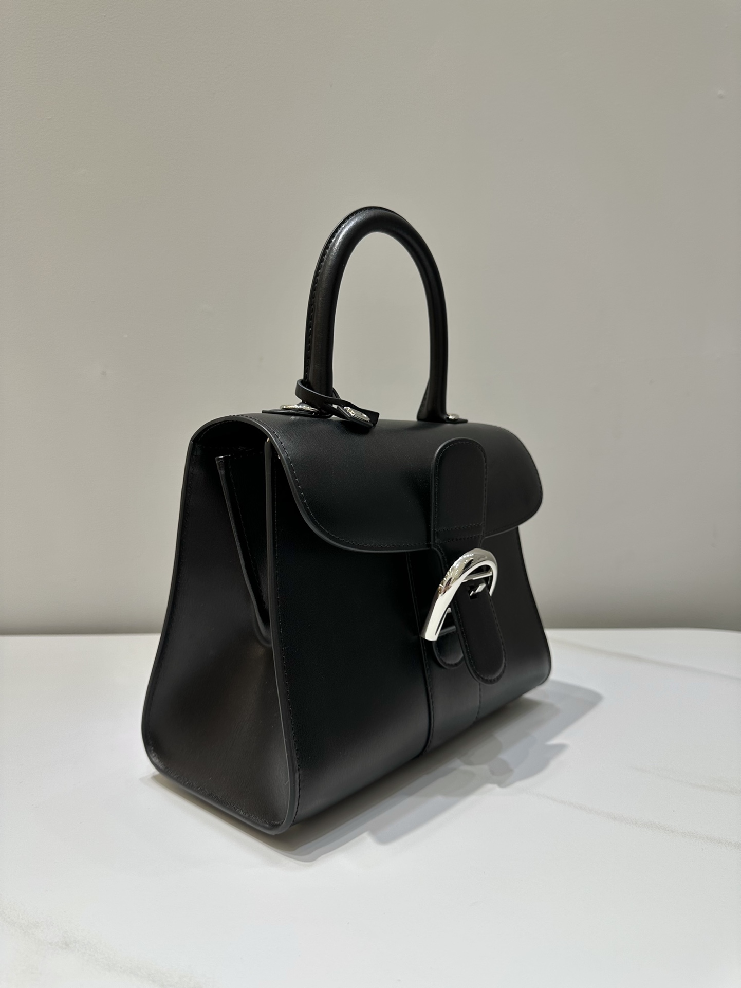 [TOP] Delvaux Brillant Bag Box Leather 24*12*19cm - Black - 711 Luxury