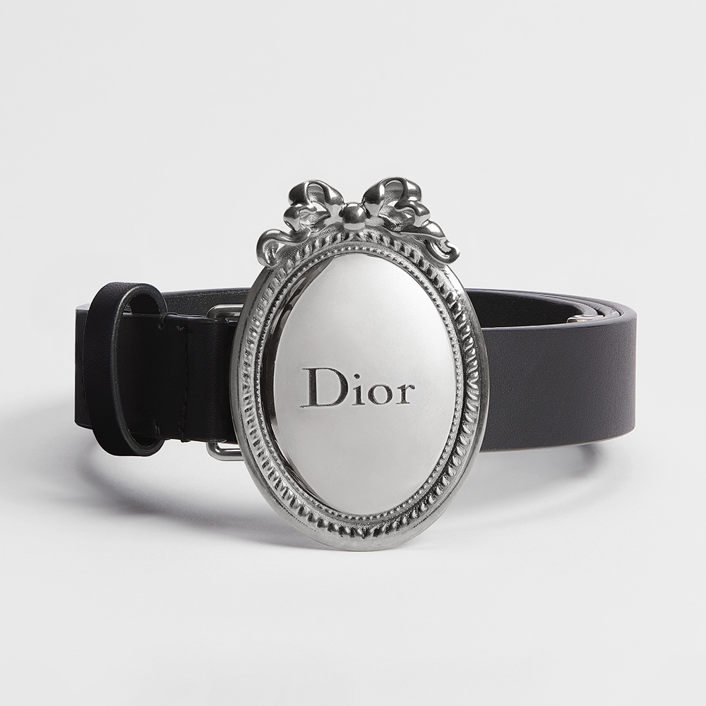 DIOR Dior Médaillon Belt Black Smooth Calfskin 25 MM #385555