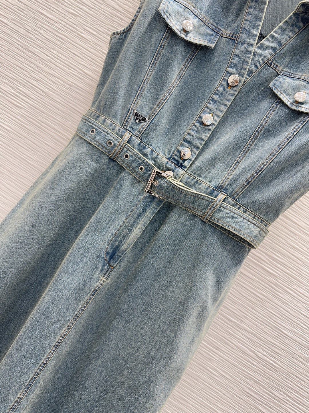 [TOP] PRADA Denim Dress - Denim Blue