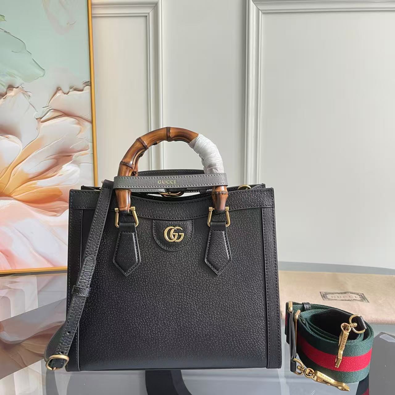 [TOP] GUCCI Diana Medium Bag 27x24x11cm - Black