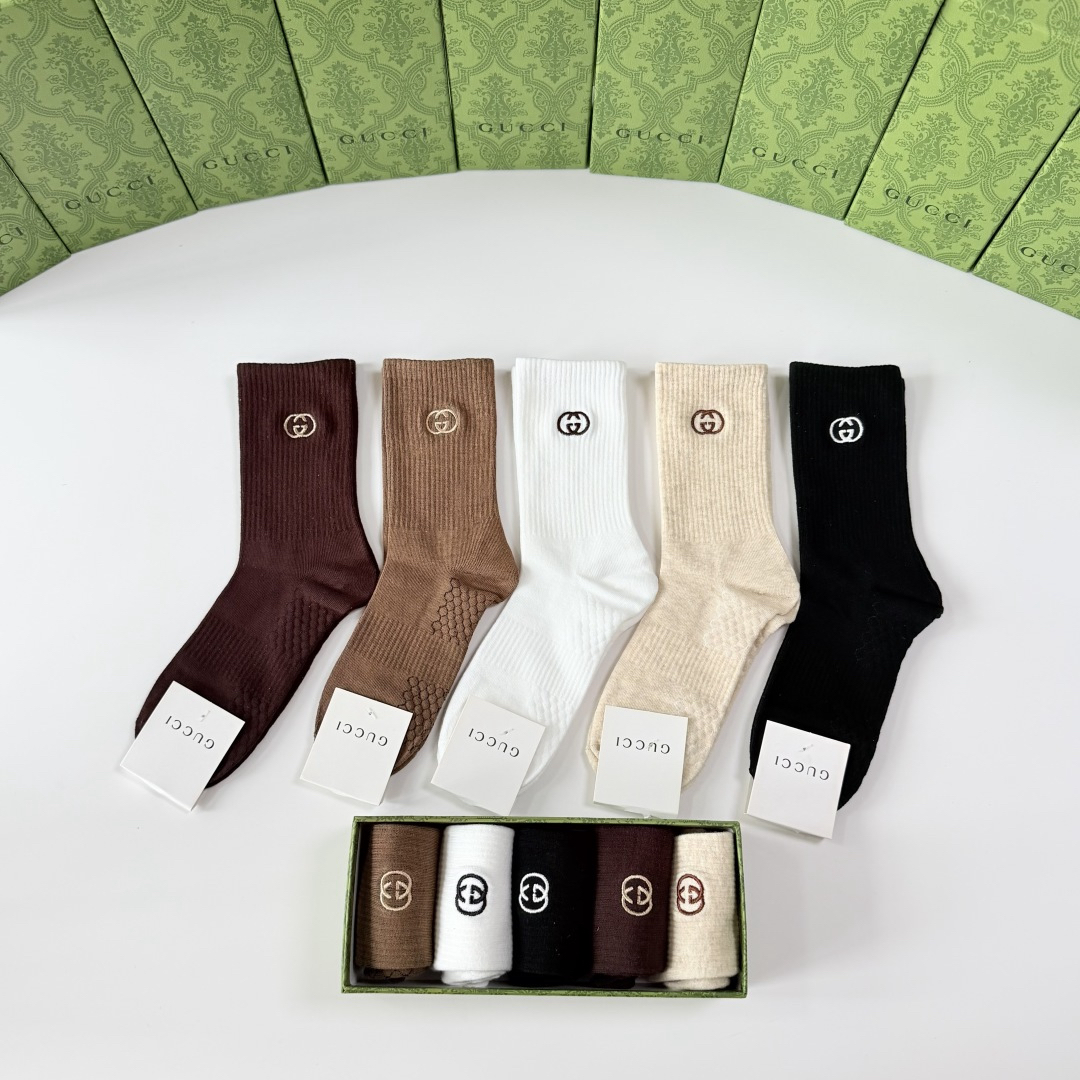 [TOP] GUCCI Socks - 5 Pieces as a Set - 711 Luxury
