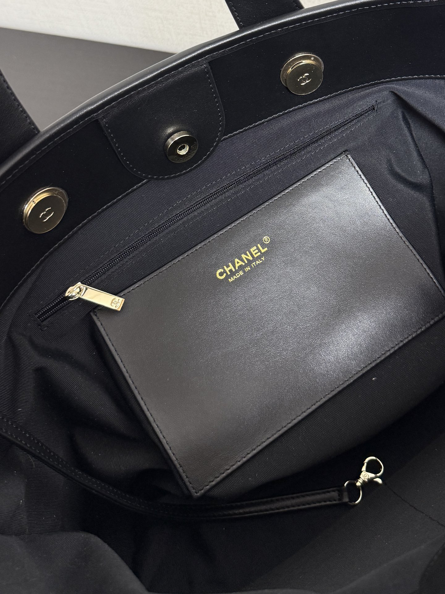 [TOP] CHANEL Beach Shopping Bag 46x25x13cm - Black