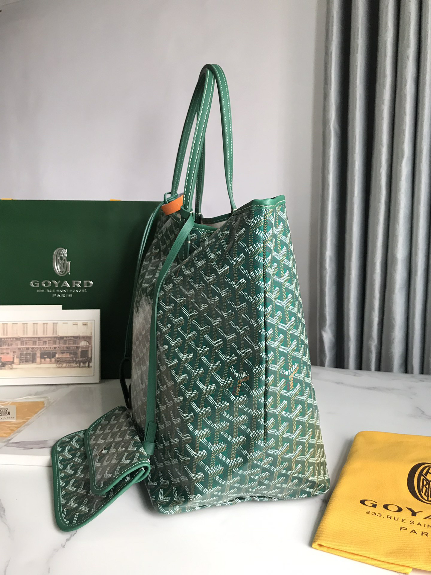 [TOP] Goyard Saint Louis Bag 40-20-32 CM - Green - 711 Luxury