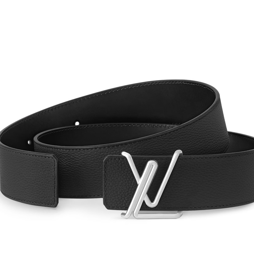 [TOP] Louis Vuitton LV Men's Calfskin Belt 4cm - Black - 711 Luxury