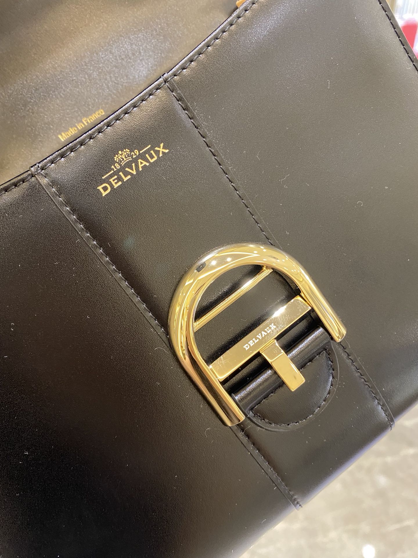 [TOP] Delvaux Brillant Bag Box Leather 24*12*19cm - Black - 711 Luxury