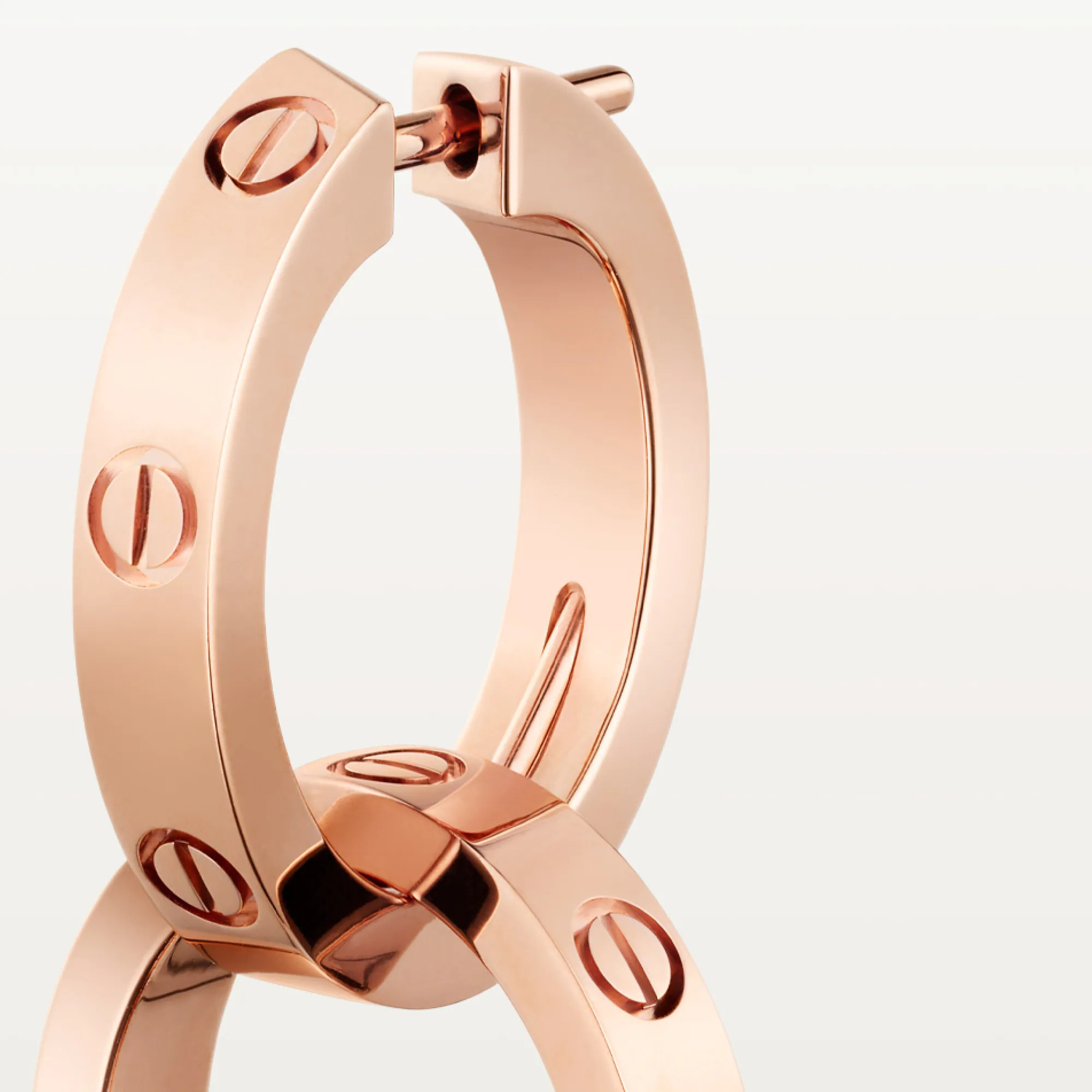 Carty Love Luna Loop Earrings, Rose Gold, Multiwear