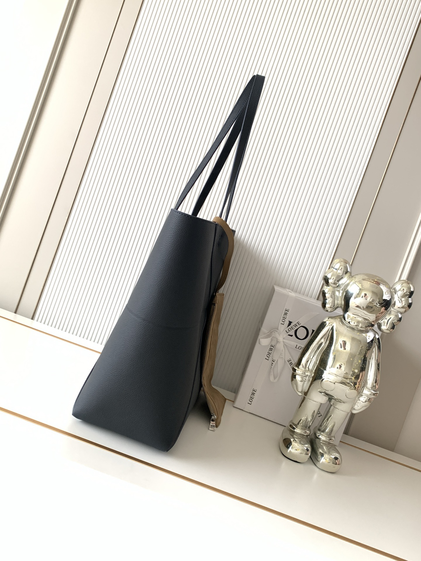 [TOP] LOEWE Puzzle Fold Bag 37*33*14.5 CM -  Navy Blue - 711 Luxury