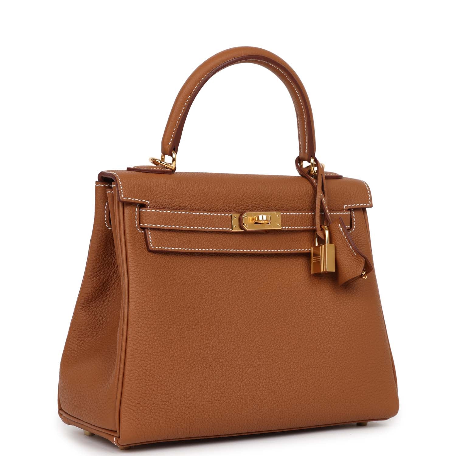 Hermes Kelly Retourne  Gold Togo Gold Hardware