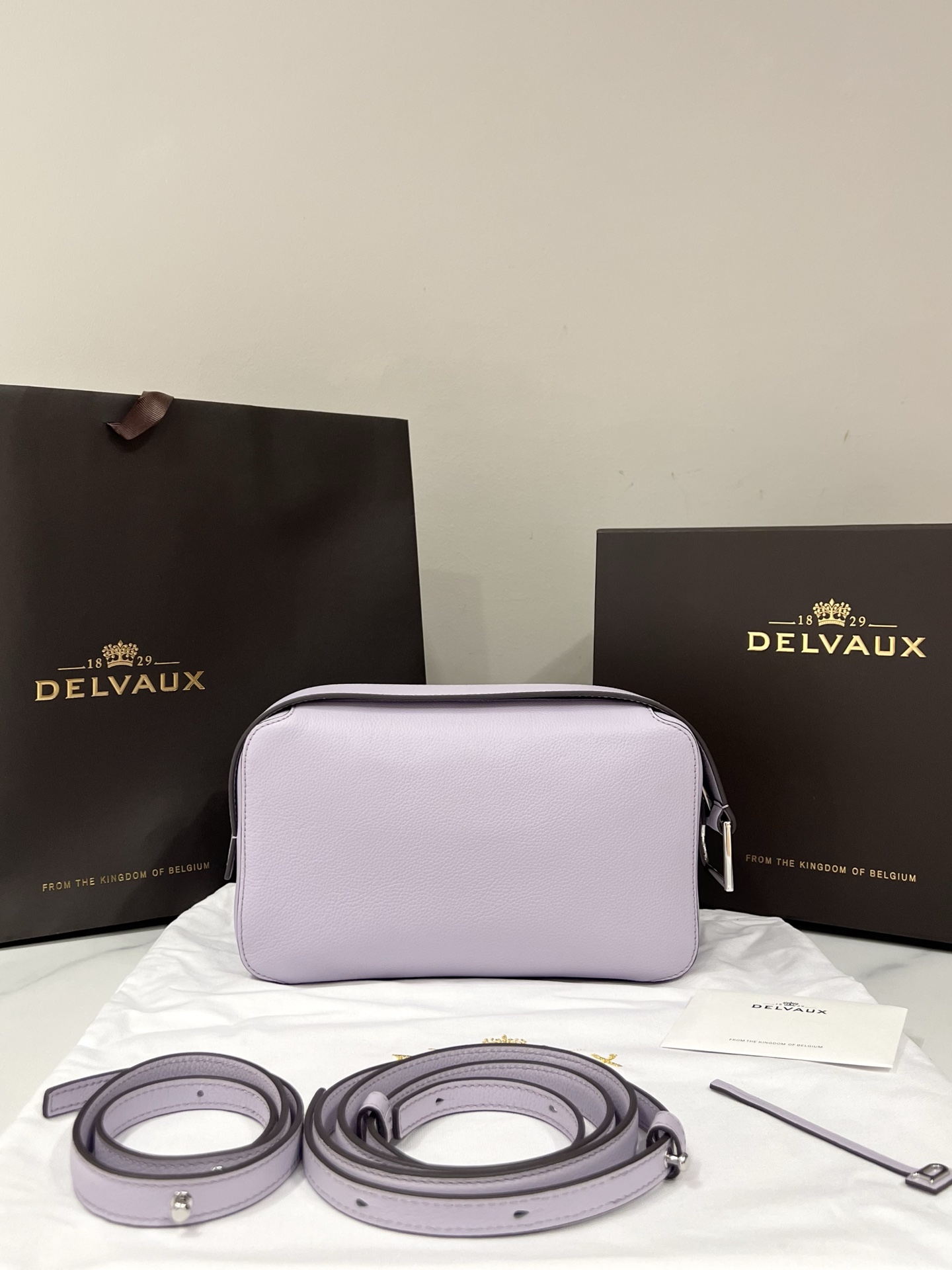 [TOP] Delvaux Cool Move Bag Calfskin 26.5x15.5x11cm - Purple - 711 Luxury