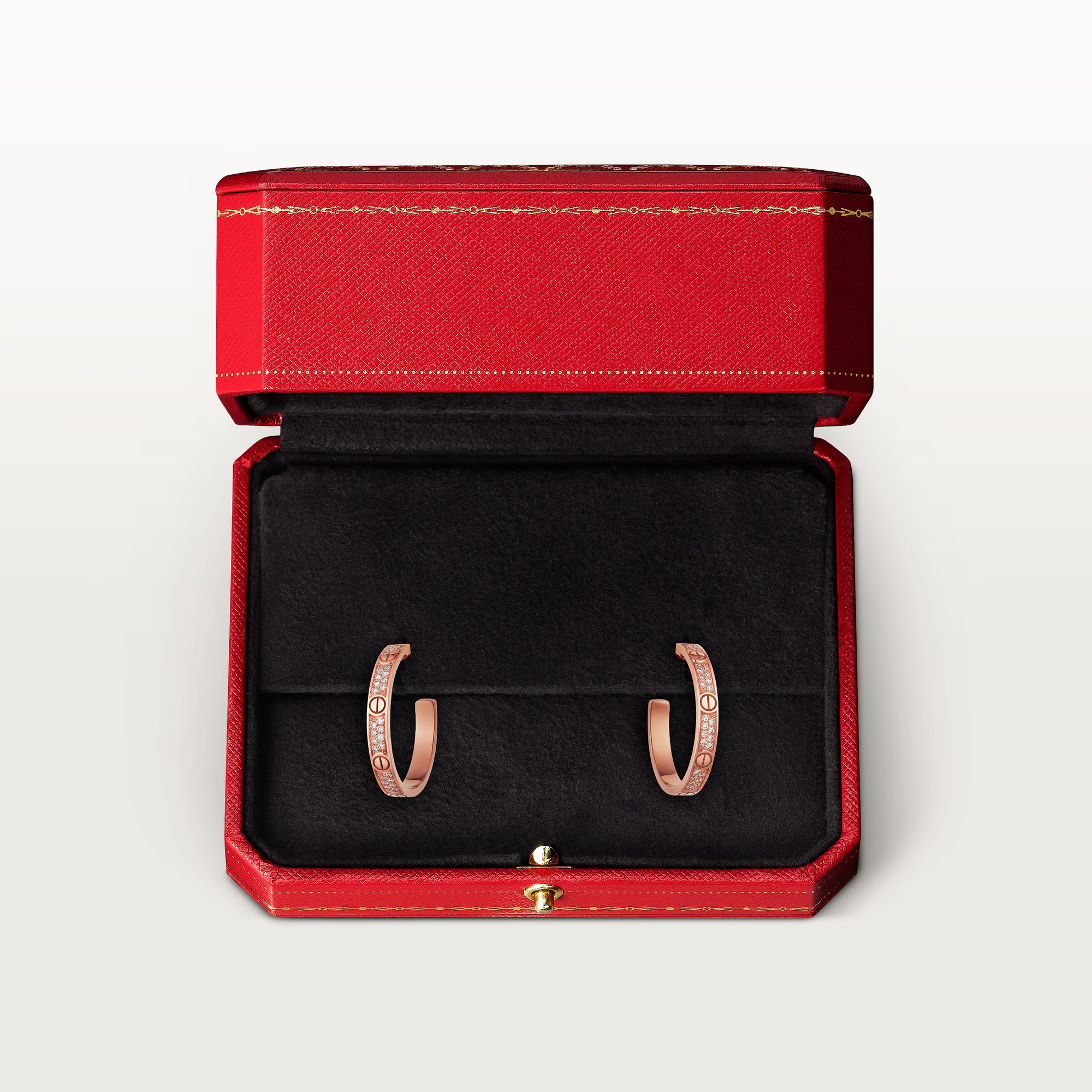 Carty Love Stardust Earrings, Rose Gold ,Full Pave Moissanite