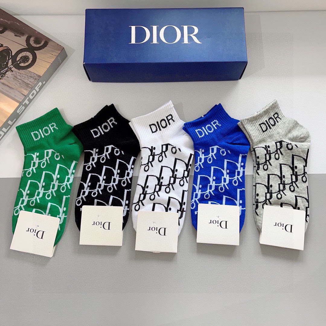 [TOP] Christian Dior Socks - 5 Pieces as a Set - 711 Luxury