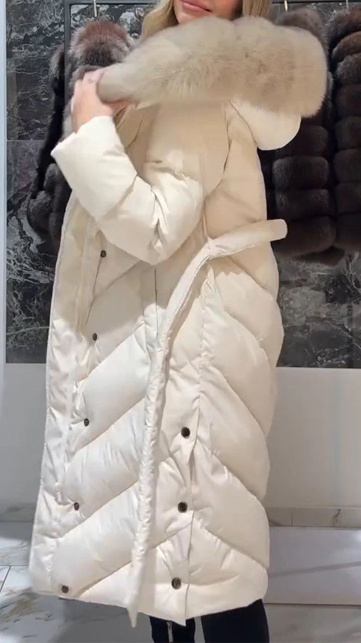 Women Fur Collar Temperament Casual Cotton Jacket