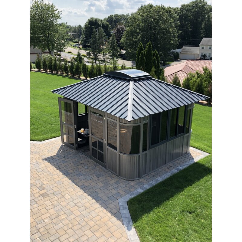 Colorado 13.5 Ft. W x 11.5 Ft. D Aluminum Patio Gazebo Gazebo