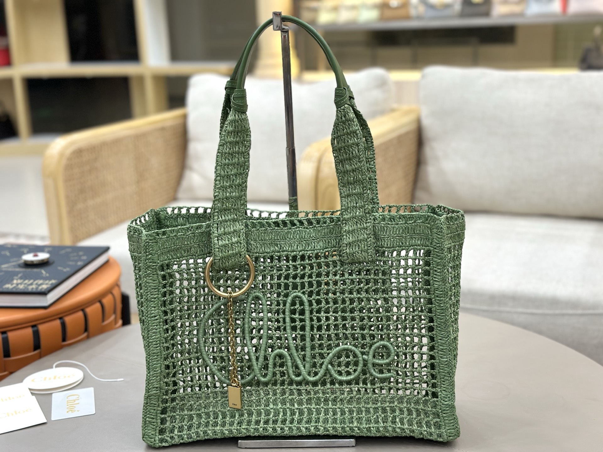 [TOP] Chloe Summer Banana Bag 37*26*13.5cm - Green - 711 Luxury