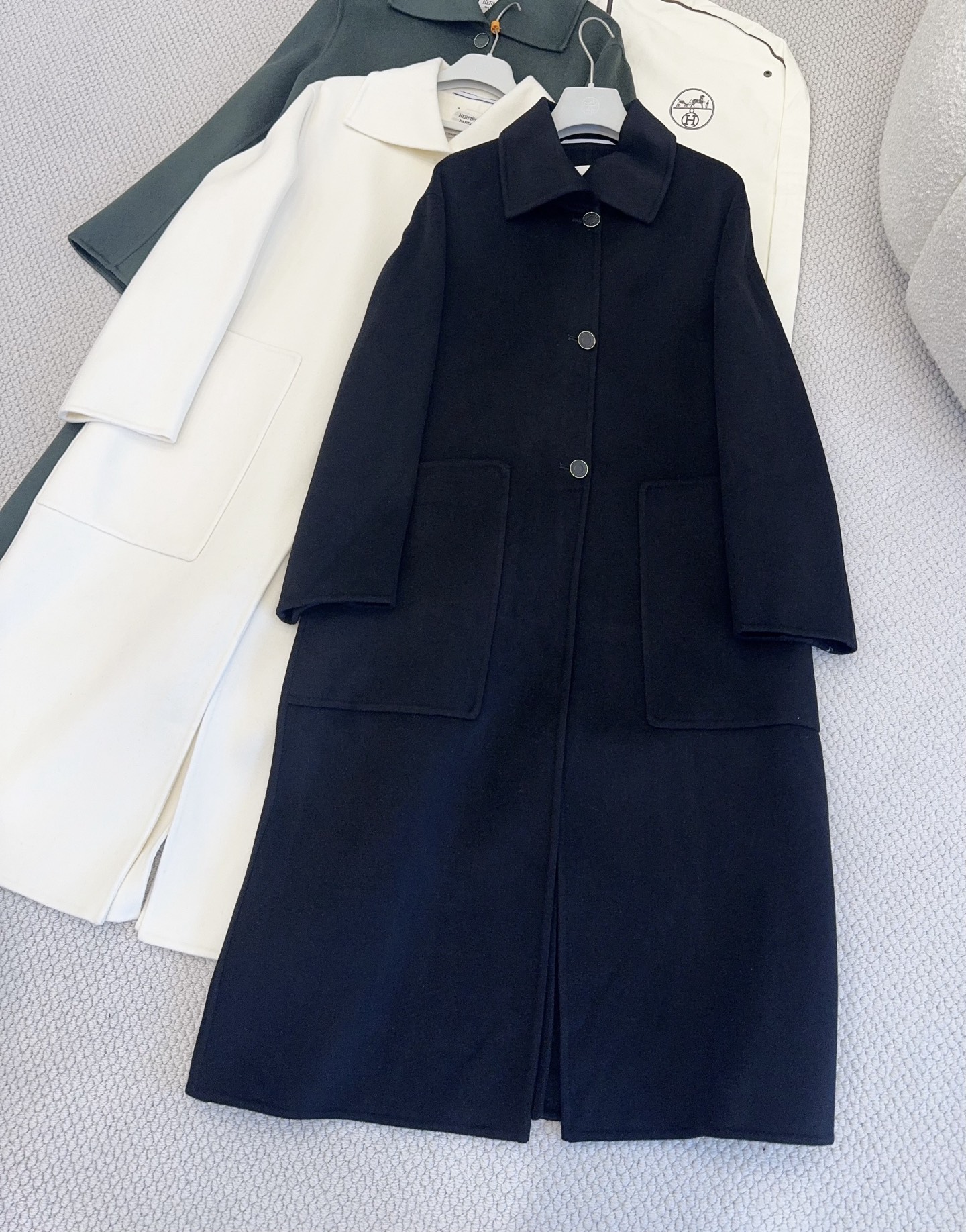 Designer Clothing Hermès Long Cashmere Coat #394228 View 2 | Nigo Office