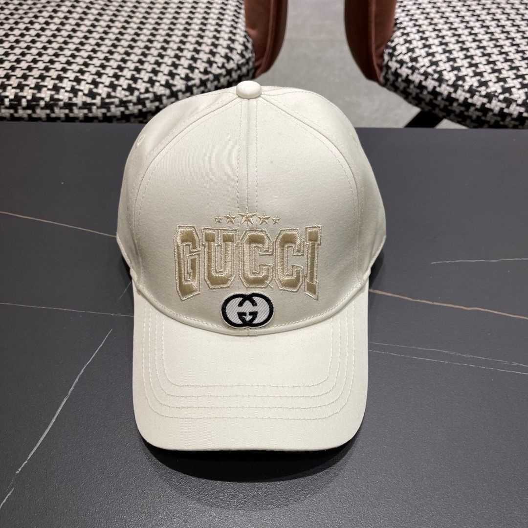 [TOP] GUCCI Baseball Hat - Beige - 711 Luxury