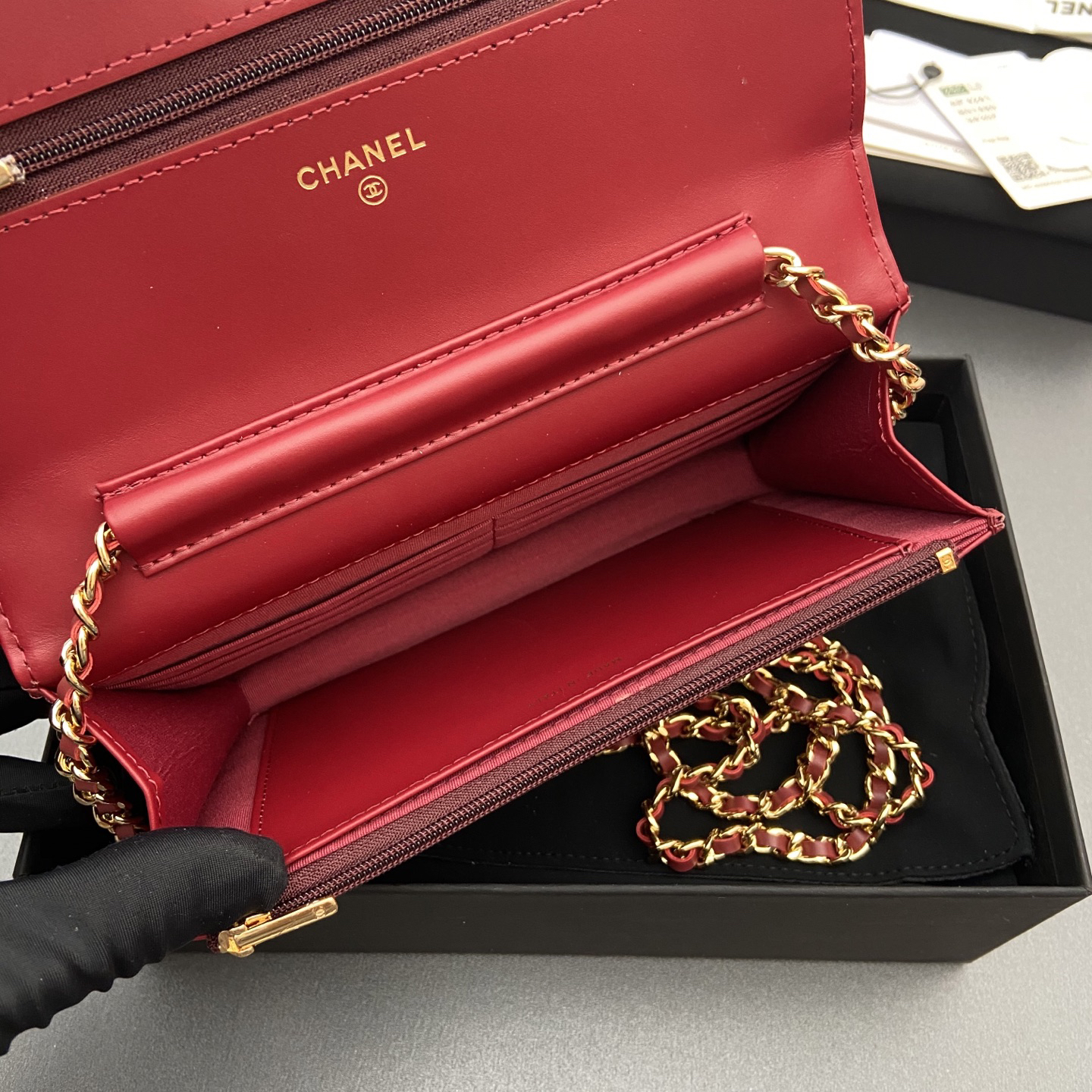 [TOP] CHANEL Woc Bag  20-13-3.5cm - Claret