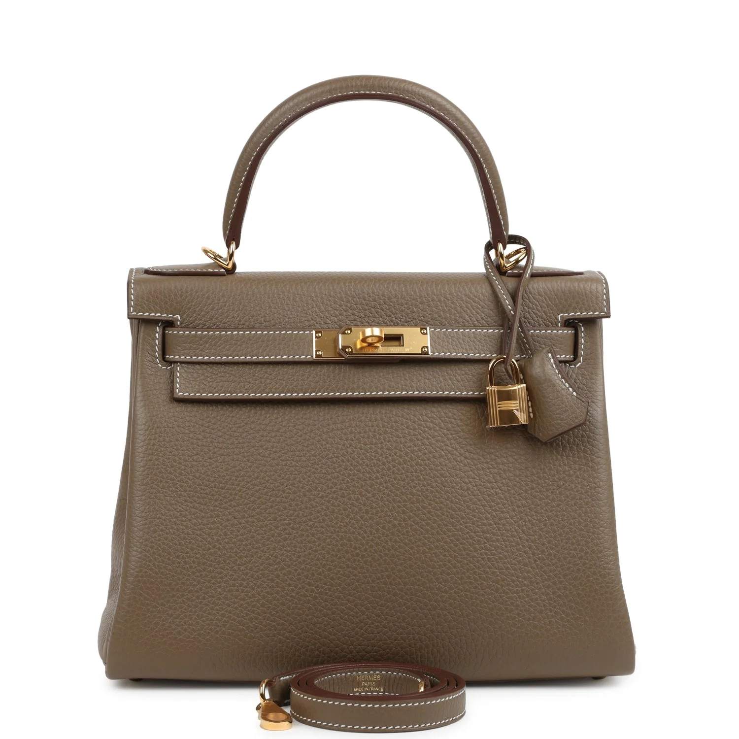 Hermes Kelly Retourne  Etoupe Clemence Gold Hardware