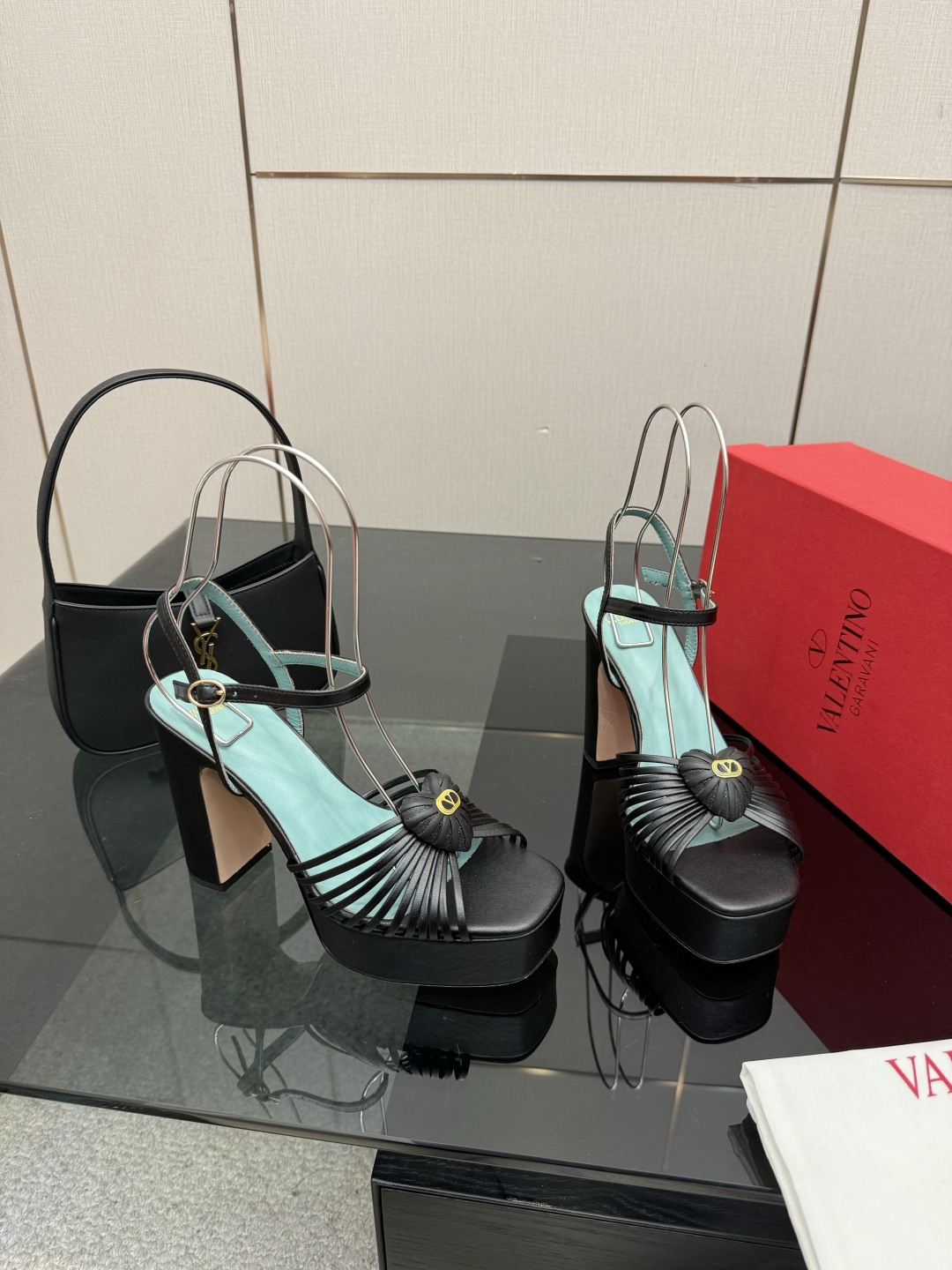 [TOP] VALENTINO High Heel Sandals - Black - 711 Luxury