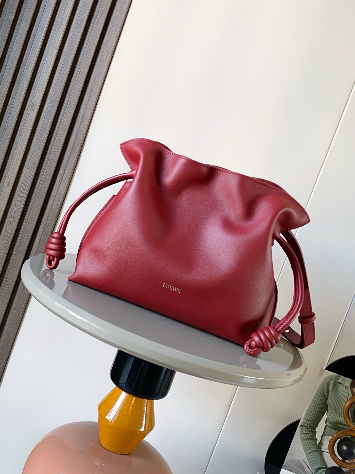 [TOP] LOEWE Flamenco Bag Cowhide Leather 30x24.5x10.5cm - Red - 711 Luxury