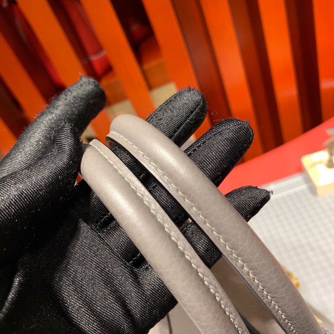 [TOP] HERMES Birkin Togo Leather 30cm - Etain & GHW