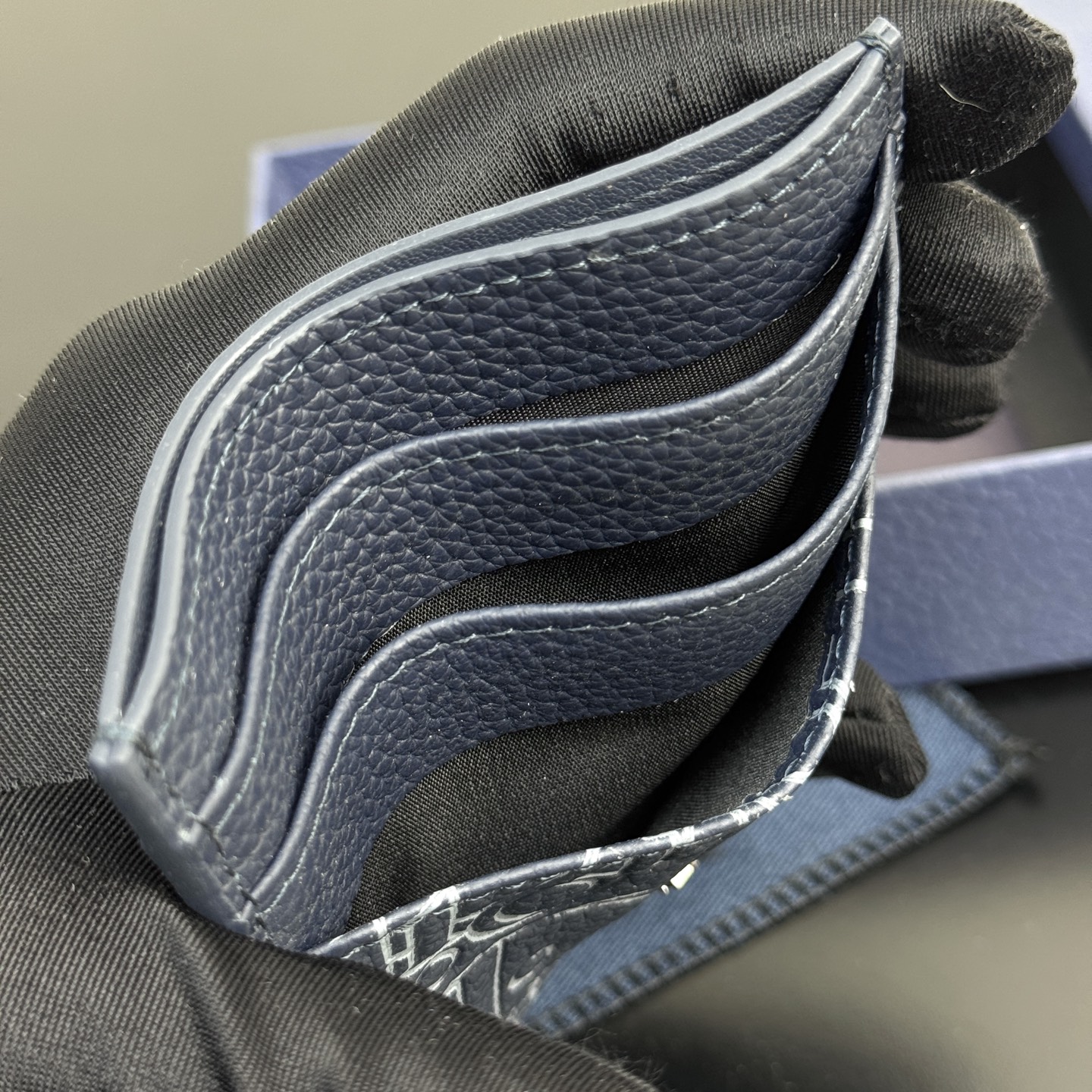 [TOP] Christian Dior Calfskin Card Holder 10x8x0.4cm - 2 Colors