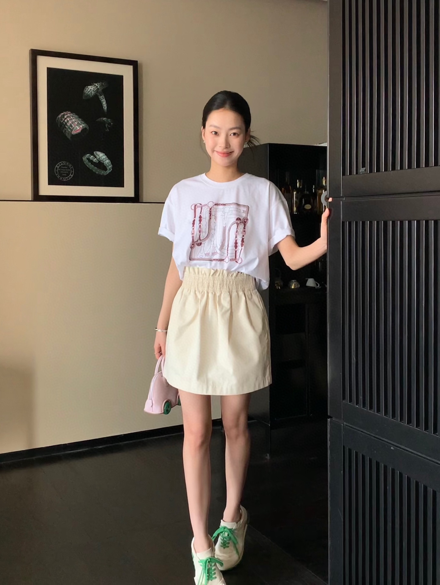 [TOP] HERMES Skirt - Beige