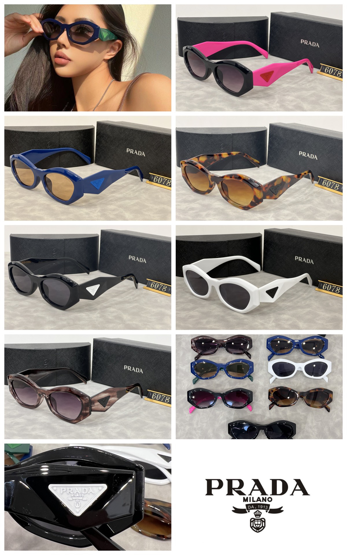 [TOP] PRADA Sunglasses - 6 Colors - 711 Luxury