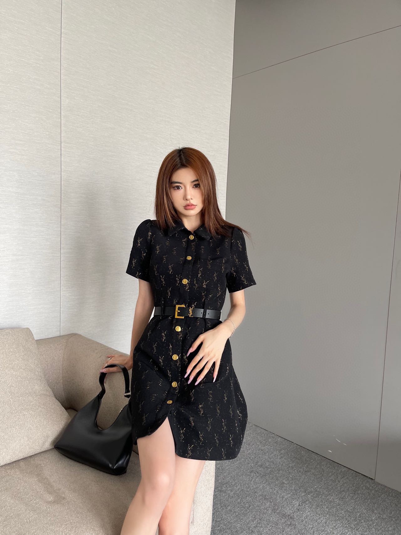 [TOP] Yves Saint Laurent YSL Dress - Black