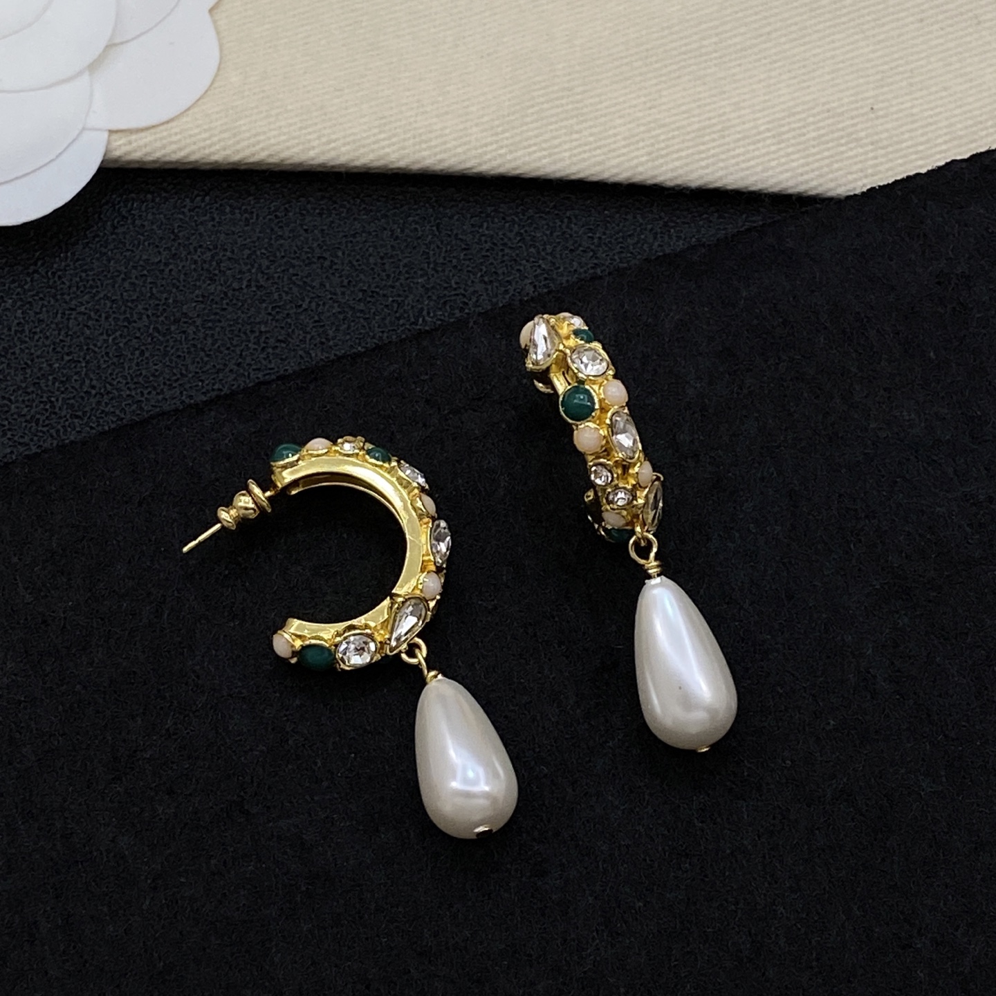 [TOP] Yves Saint Laurent YSL Earrings - Gold - 711 Luxury
