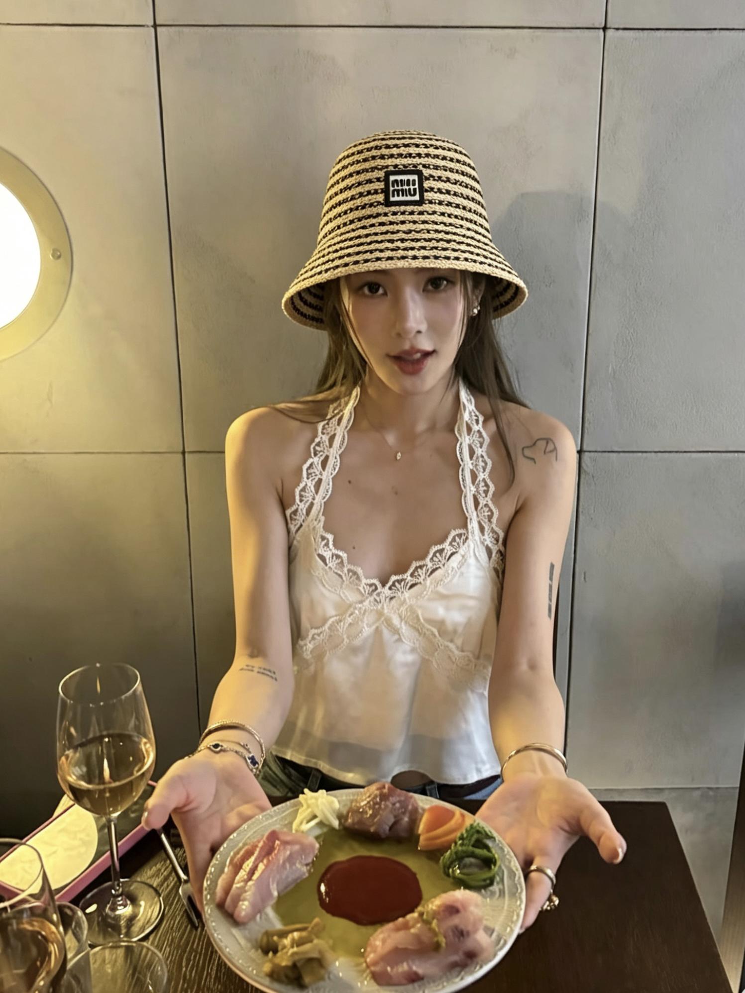 [TOP] Miu Miu Weaving Hat - Khaki - 711 Luxury