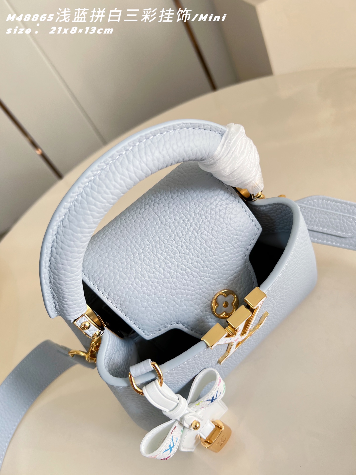 [TOP] Louis Vuitton LV Capucines Bag 21cm/27cm - Light Blue