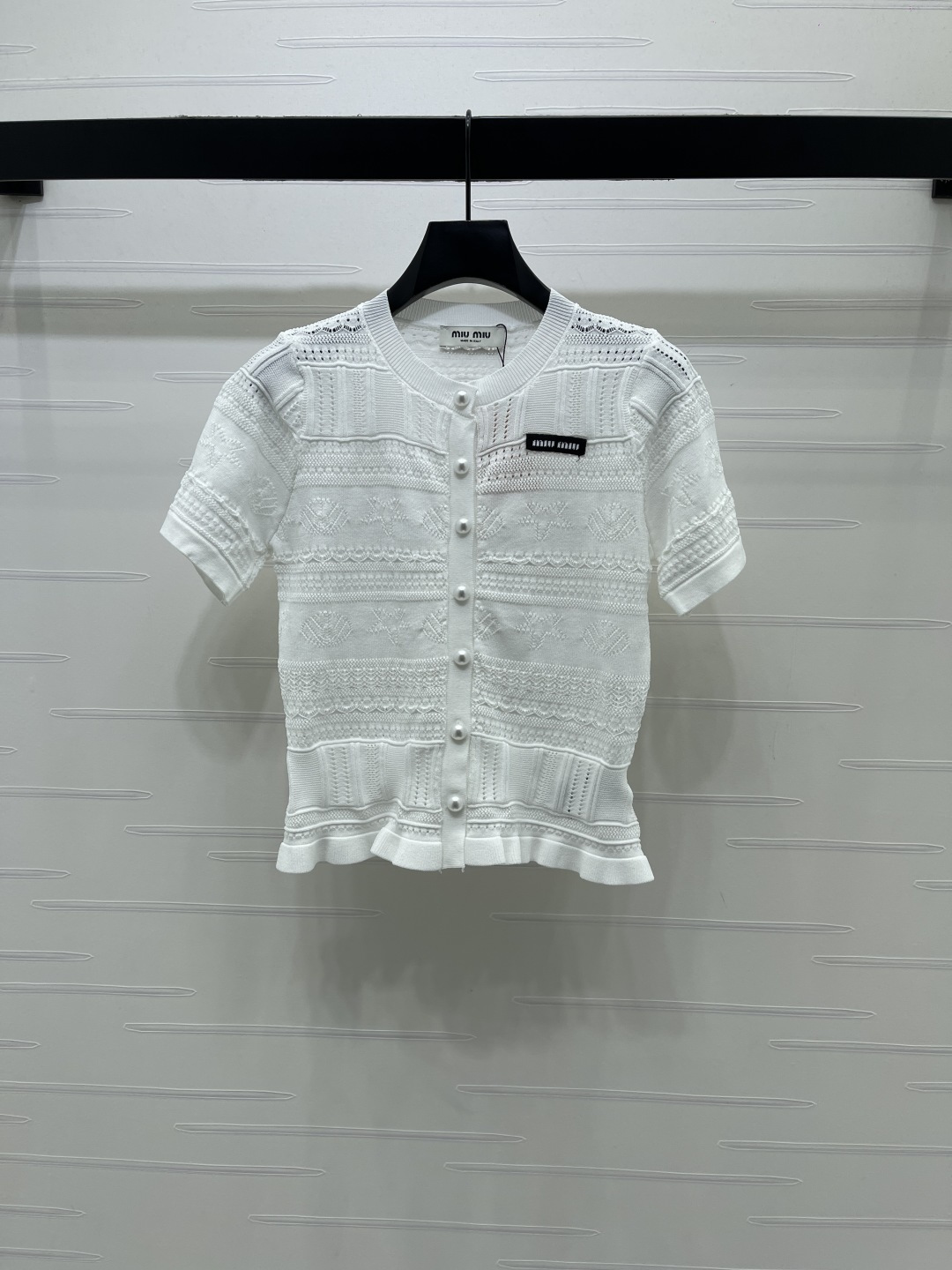 [TOP] Miu Miu Knit Top - White - 711 Luxury