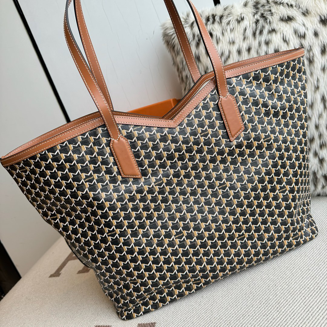 [TOP] MOYNAT M canvas Tote Bag 53x33x17cm - Brown - 711 Luxury
