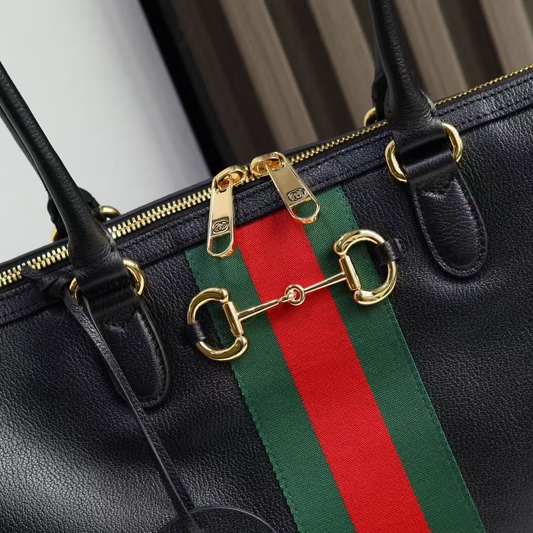 [TOP] GUCCI Borsetto Boston Bag 38.5x22.5x13cm - Black - 711 Luxury