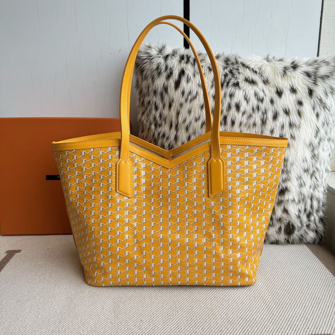 [TOP] MOYNAT M canvas Tote Bag 45x27.5x14cm - Yellow - 711 Luxury