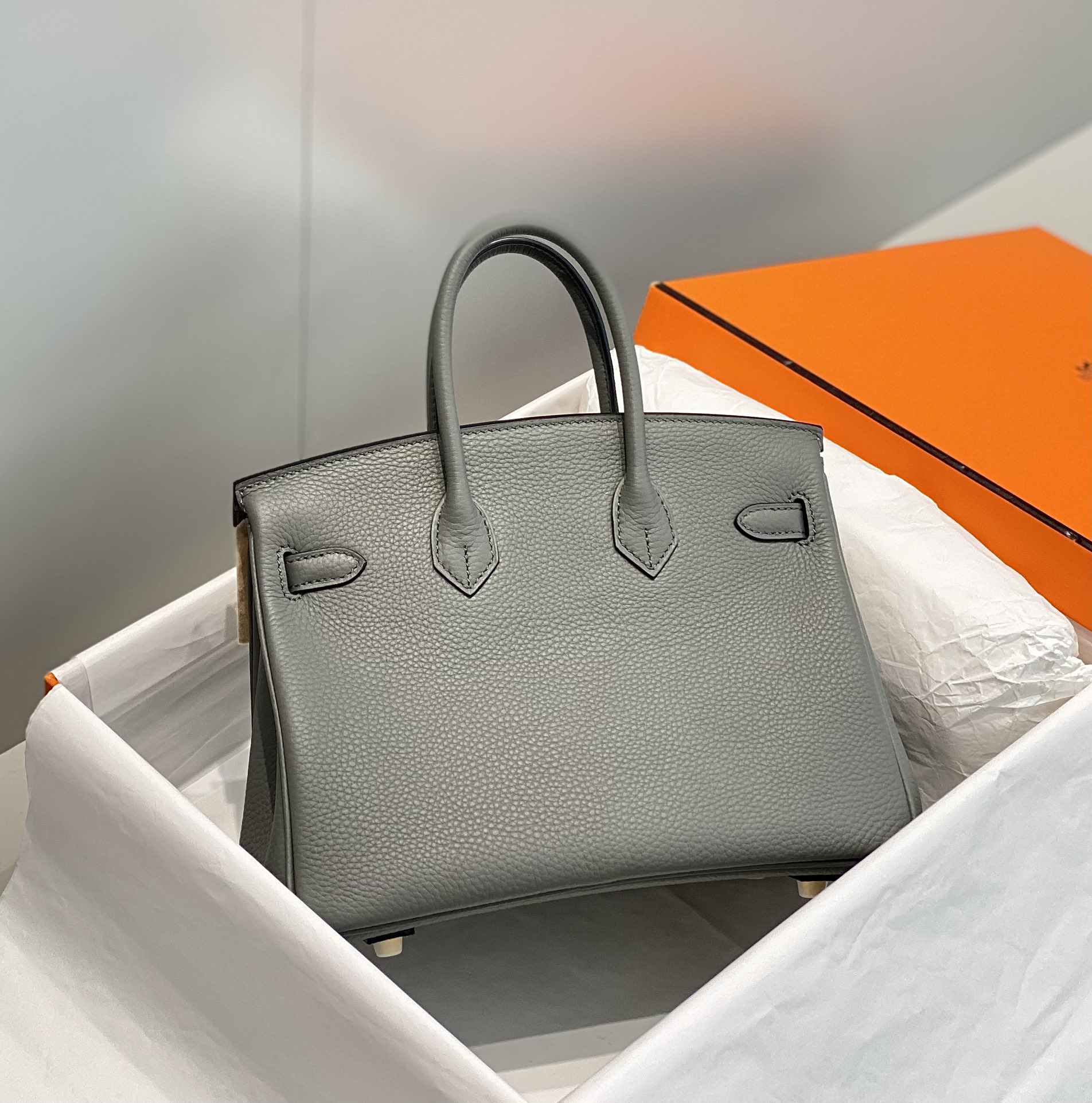 [TOP] HERMES Birkin Togo Leather 25cm - Gris Meyer & GHW - 711 Luxury