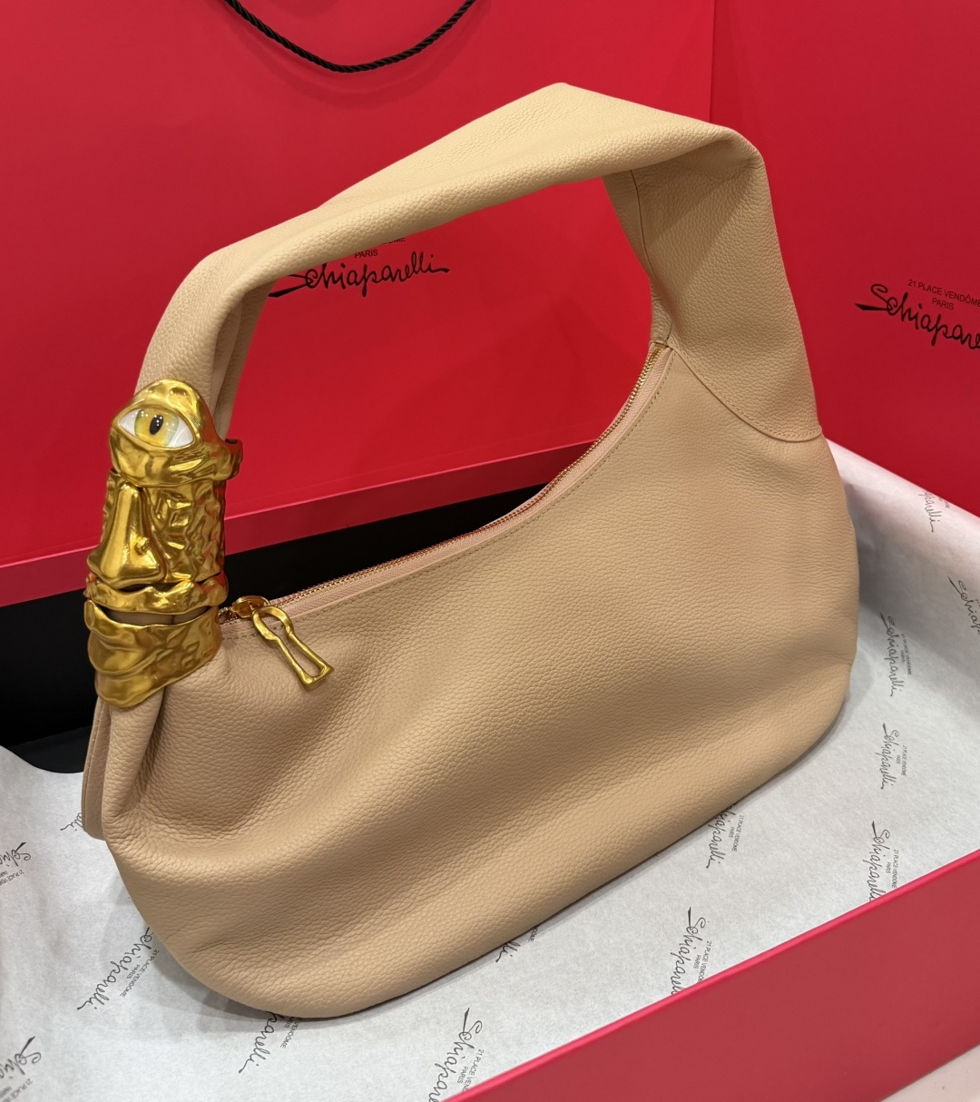 [TOP] Schiaparelli Soufflé Bag 40x39x27cm - Pink - 711 Luxury