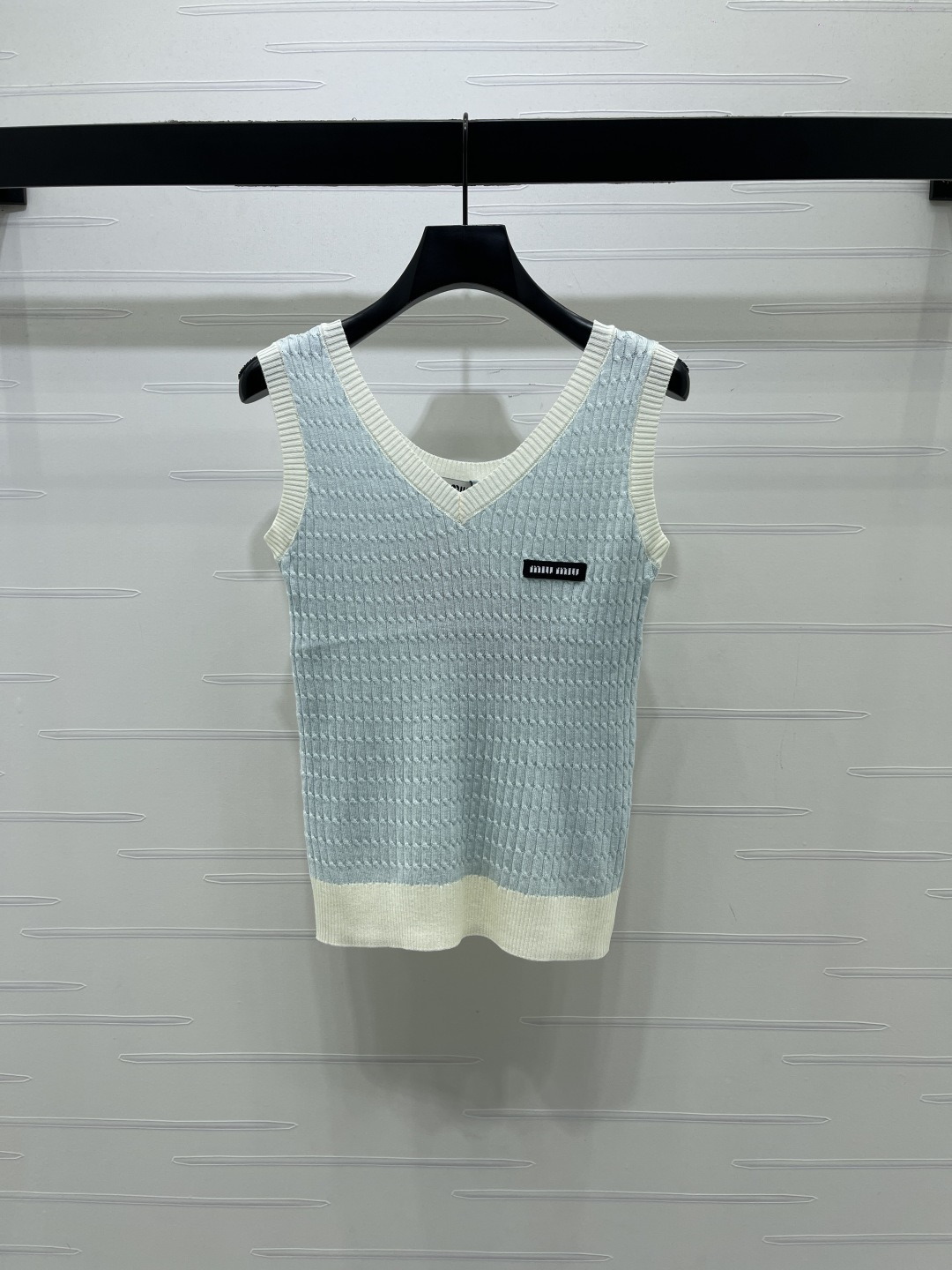 [TOP] Miu Miu Knit Vest - Blue - 711 Luxury