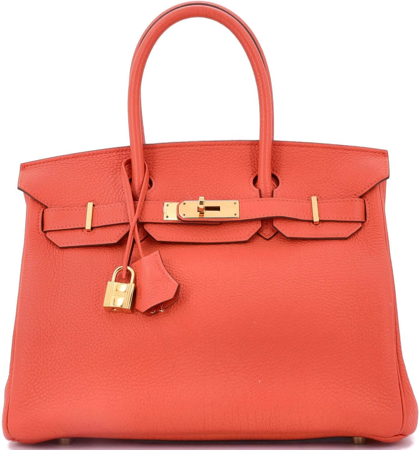 Hermès, Pre-Loved Birkin Handbag Orange Togo with Gold Hardware 30, Capucine