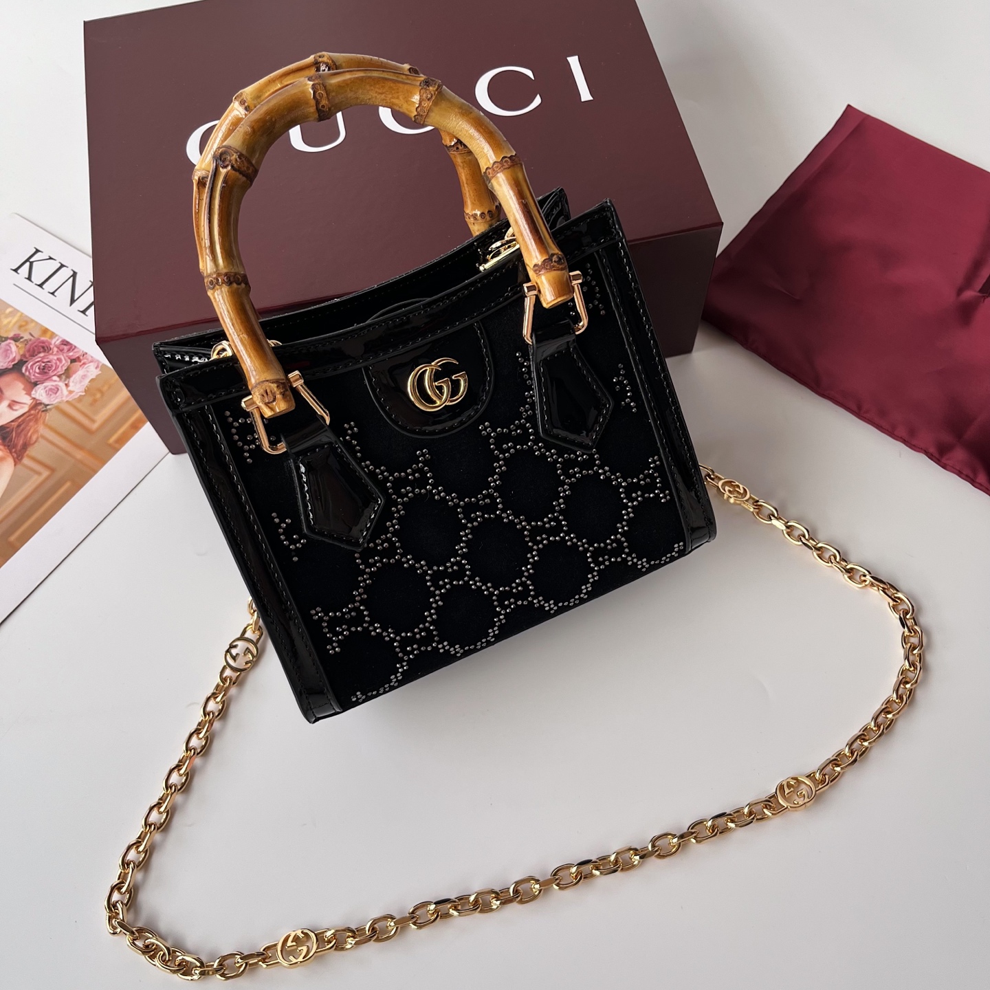 [TOP] GUCCI GG Diana Tote Bag 20x16x10cm - 2 Colors